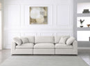 Serene Cream Linen Fabric Deluxe Cloud Modular Sofa - Town Of Bargains Furniture - NY