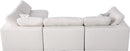 Serene Cream Linen Fabric Deluxe Cloud Modular Sectional - Town Of Bargains Furniture - NY