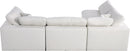 Serene Cream Linen Fabric Deluxe Cloud Modular Sectional - Town Of Bargains Furniture - NY