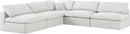Serene Cream Linen Fabric Deluxe Cloud Modular Sectional - Town Of Bargains Furniture - NY