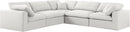 Serene Cream Linen Fabric Deluxe Cloud Modular Sectional - Town Of Bargains Furniture - NY