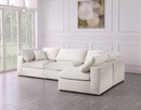 Serene Cream Linen Fabric Deluxe Cloud Modular Sectional - Town Of Bargains Furniture - NY