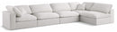 Serene Cream Linen Fabric Deluxe Cloud Modular Sectional - Town Of Bargains Furniture - NY