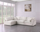 Serene Cream Linen Fabric Deluxe Cloud Modular Sectional - Town Of Bargains Furniture - NY