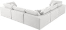 Serene Cream Linen Fabric Deluxe Cloud Modular Sectional - Town Of Bargains Furniture - NY