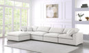 Serene Cream Linen Fabric Deluxe Cloud Modular Sectional - Town Of Bargains Furniture - NY