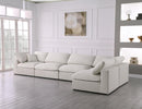 Serene Cream Linen Fabric Deluxe Cloud Modular Sectional - Town Of Bargains Furniture - NY