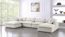 Serene Cream Linen Fabric Deluxe Cloud Modular Sectional - Town Of Bargains Furniture - NY
