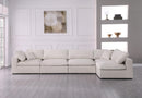 Serene Cream Linen Fabric Deluxe Cloud Modular Sectional - Town Of Bargains Furniture - NY