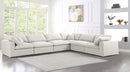 Serene Cream Linen Fabric Deluxe Cloud Modular Sectional - Town Of Bargains Furniture - NY