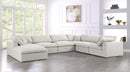 Serene Cream Linen Fabric Deluxe Cloud Modular Sectional - Town Of Bargains Furniture - NY