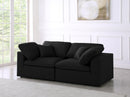 Serene Black Linen Fabric Deluxe Cloud Modular Sofa - Town Of Bargains Furniture - NY