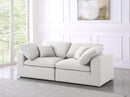 Serene Cream Linen Fabric Deluxe Cloud Modular Sofa - Town Of Bargains Furniture - NY