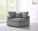 Serene Grey Linen Fabric Deluxe Cloud Corner Chair - Town Of Bargains Furniture - NY