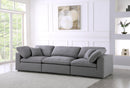 Serene Grey Linen Fabric Deluxe Cloud Modular Sofa - Town Of Bargains Furniture - NY