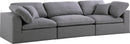 Serene Grey Linen Fabric Deluxe Cloud Modular Sofa - Town Of Bargains Furniture - NY