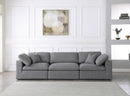 Serene Grey Linen Fabric Deluxe Cloud Modular Sofa - Town Of Bargains Furniture - NY