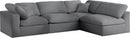 Serene Grey Linen Fabric Deluxe Cloud Modular Sectional - Town Of Bargains Furniture - NY