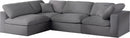 Serene Grey Linen Fabric Deluxe Cloud Modular Sectional - Town Of Bargains Furniture - NY