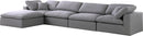 Serene Grey Linen Fabric Deluxe Cloud Modular Sectional - Town Of Bargains Furniture - NY
