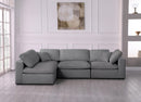 Serene Grey Linen Fabric Deluxe Cloud Modular Sectional - Town Of Bargains Furniture - NY