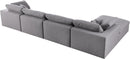 Serene Grey Linen Fabric Deluxe Cloud Modular Sectional - Town Of Bargains Furniture - NY