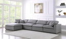 Serene Grey Linen Fabric Deluxe Cloud Modular Sectional - Town Of Bargains Furniture - NY