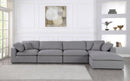 Serene Grey Linen Fabric Deluxe Cloud Modular Sectional - Town Of Bargains Furniture - NY
