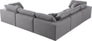 Serene Grey Linen Fabric Deluxe Cloud Modular Sectional - Town Of Bargains Furniture - NY