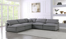 Serene Grey Linen Fabric Deluxe Cloud Modular Sectional - Town Of Bargains Furniture - NY
