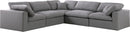 Serene Grey Linen Fabric Deluxe Cloud Modular Sectional - Town Of Bargains Furniture - NY