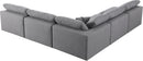 Serene Grey Linen Fabric Deluxe Cloud Modular Sectional - Town Of Bargains Furniture - NY