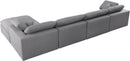 Serene Grey Linen Fabric Deluxe Cloud Modular Sectional - Town Of Bargains Furniture - NY