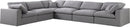 Serene Grey Linen Fabric Deluxe Cloud Modular Sectional - Town Of Bargains Furniture - NY