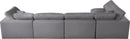 Serene Grey Linen Fabric Deluxe Cloud Modular Sectional - Town Of Bargains Furniture - NY