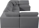 Serene Grey Linen Fabric Deluxe Cloud Modular Sectional - Town Of Bargains Furniture - NY