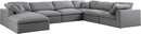 Serene Grey Linen Fabric Deluxe Cloud Modular Sectional - Town Of Bargains Furniture - NY