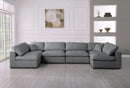 Serene Grey Linen Fabric Deluxe Cloud Modular Sectional - Town Of Bargains Furniture - NY