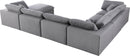 Serene Grey Linen Fabric Deluxe Cloud Modular Sectional - Town Of Bargains Furniture - NY