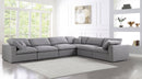 Serene Grey Linen Fabric Deluxe Cloud Modular Sectional - Town Of Bargains Furniture - NY