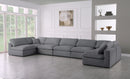 Serene Grey Linen Fabric Deluxe Cloud Modular Sectional - Town Of Bargains Furniture - NY