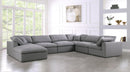 Serene Grey Linen Fabric Deluxe Cloud Modular Sectional - Town Of Bargains Furniture - NY