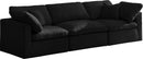 Plush Black Velvet Standard Cloud Modular Sofa - Town Of Bargains Furniture - NY
