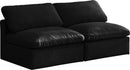 Plush Black Velvet Standard Cloud Modular Sofa - Town Of Bargains Furniture - NY