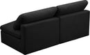Plush Black Velvet Standard Cloud Modular Sofa - Town Of Bargains Furniture - NY