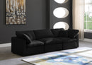 Plush Black Velvet Standard Cloud Modular Sofa - Town Of Bargains Furniture - NY