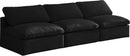 Plush Black Velvet Standard Cloud Modular Sofa - Town Of Bargains Furniture - NY