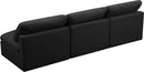 Plush Black Velvet Standard Cloud Modular Sofa - Town Of Bargains Furniture - NY