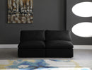 Plush Black Velvet Standard Cloud Modular Sofa - Town Of Bargains Furniture - NY