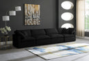 Plush Black Velvet Standard Cloud Modular Sofa - Town Of Bargains Furniture - NY